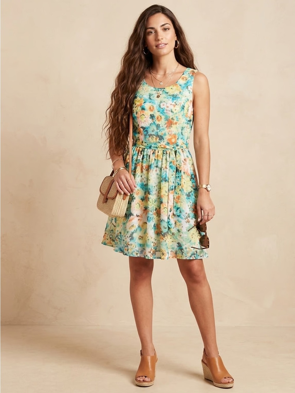 DELIA'S | Floral Keyhole Back Mini Dress Sz S